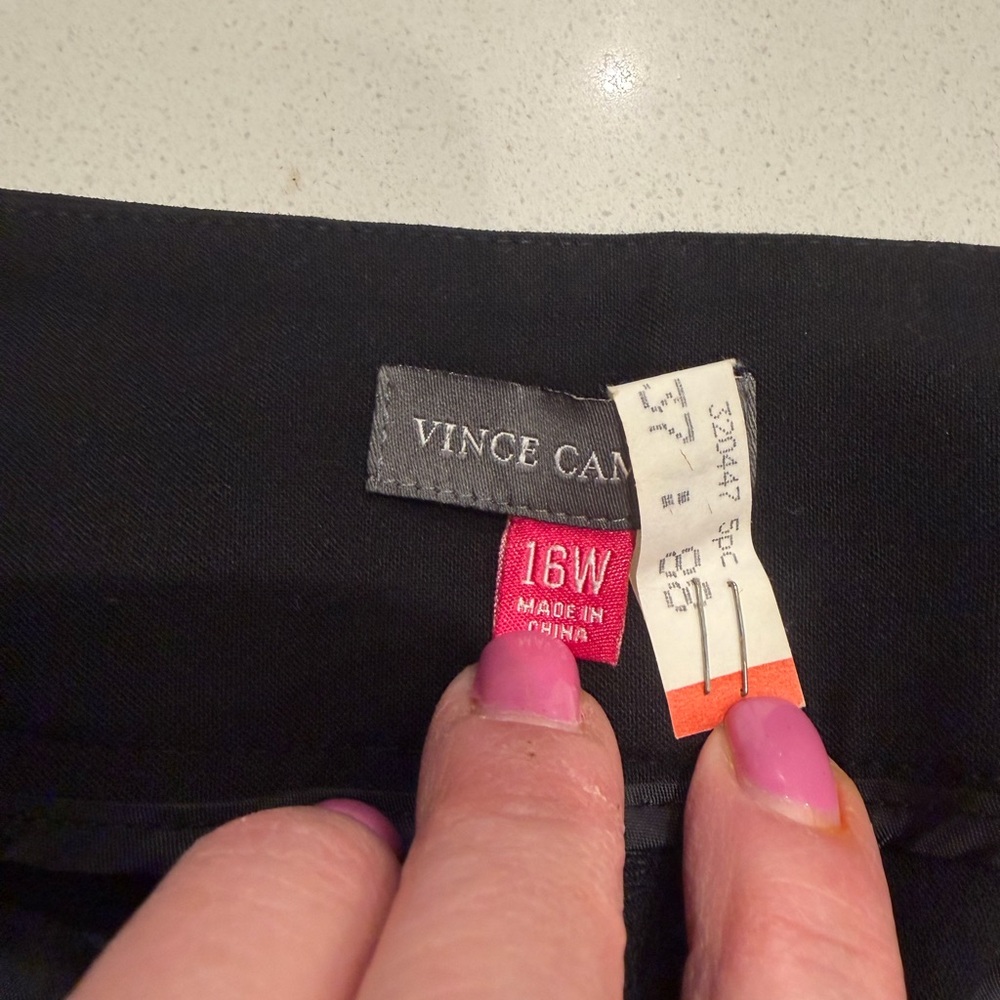 Vince Camuto Black Trousers Size 16W Style RN51323